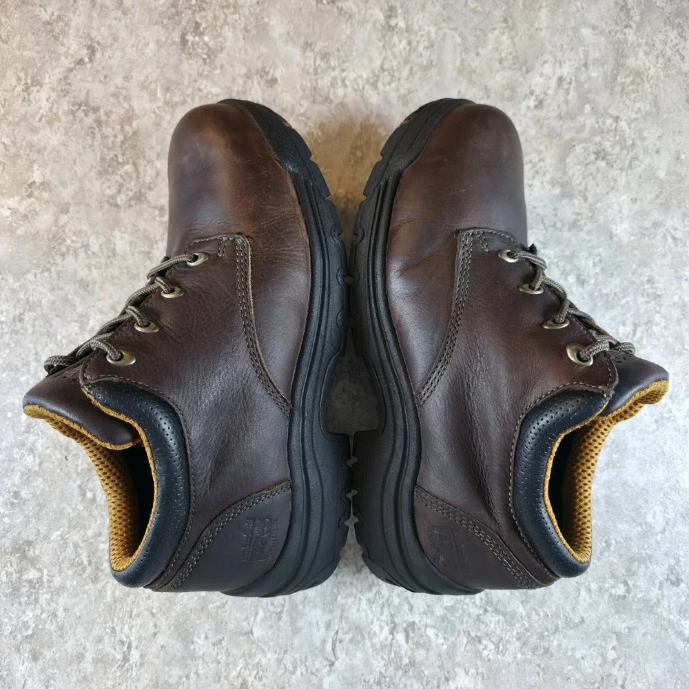 Timberland PRO Oxford Sneaker Mens Size 9 M TiTAN 47028 Brown Leather Safety Toe
